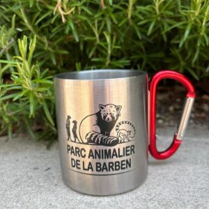 TASSE METAL MOUSQUETON PANDA ROUX